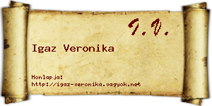 Igaz Veronika névjegykártya